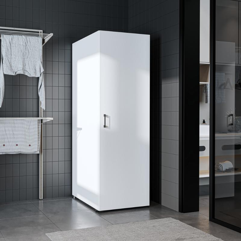 Colonna mobile armadio portascope lavanderia 60xH185 cm bianco Shine