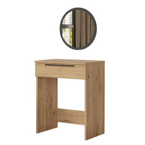Mobile consolle ingresso salvaspazio specchio toeletta 60 cm rovere Rubik