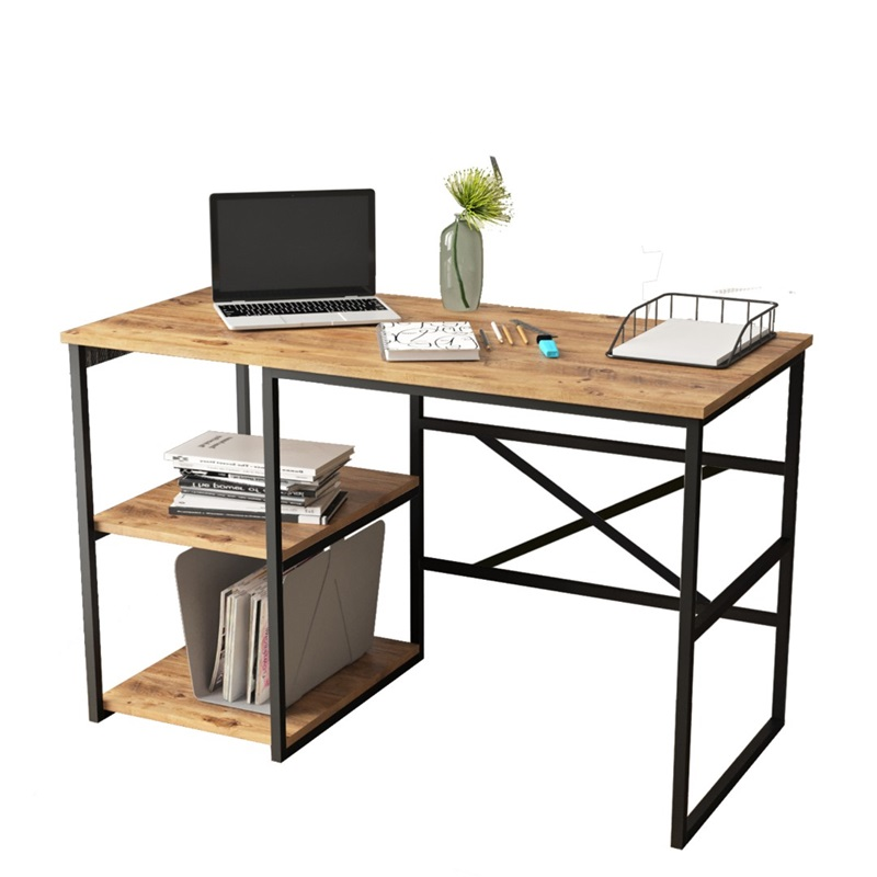 Scrivania consolle moderna ufficio 120xH75 cm industrial rovere nero Victoria-S