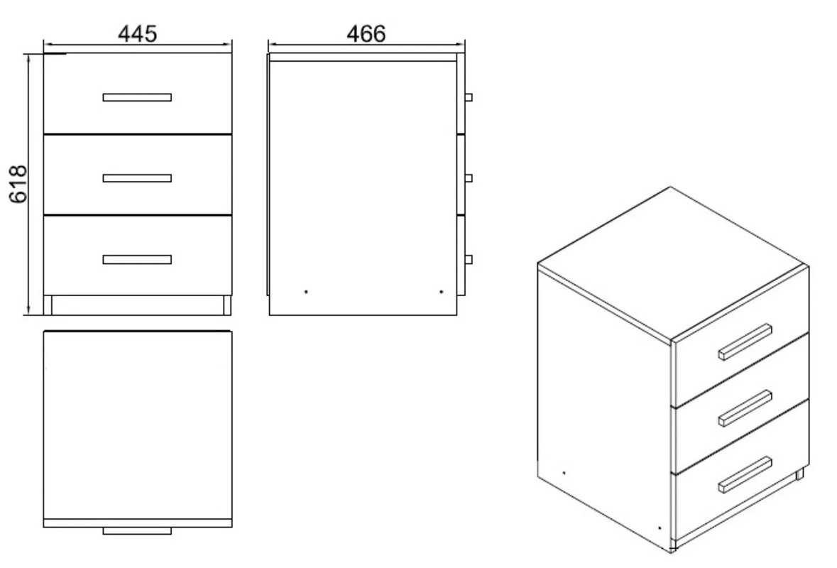 Arredo ufficio moderno completo rovere scuro antracite Task-8