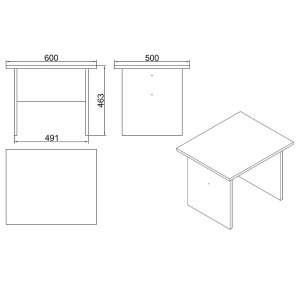 Arredo ufficio moderno completo rovere scuro antracite Task-8