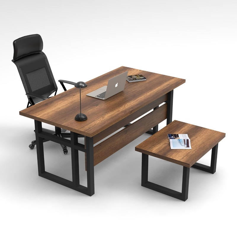 Arredo ufficio moderno scrivania tavolino rovere scuro Wonder