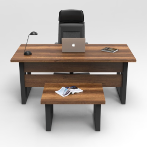 Arredo ufficio moderno scrivania tavolino rovere scuro Wonder