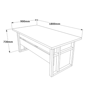 Arredo ufficio moderno scrivania tavolino rovere scuro Wonder