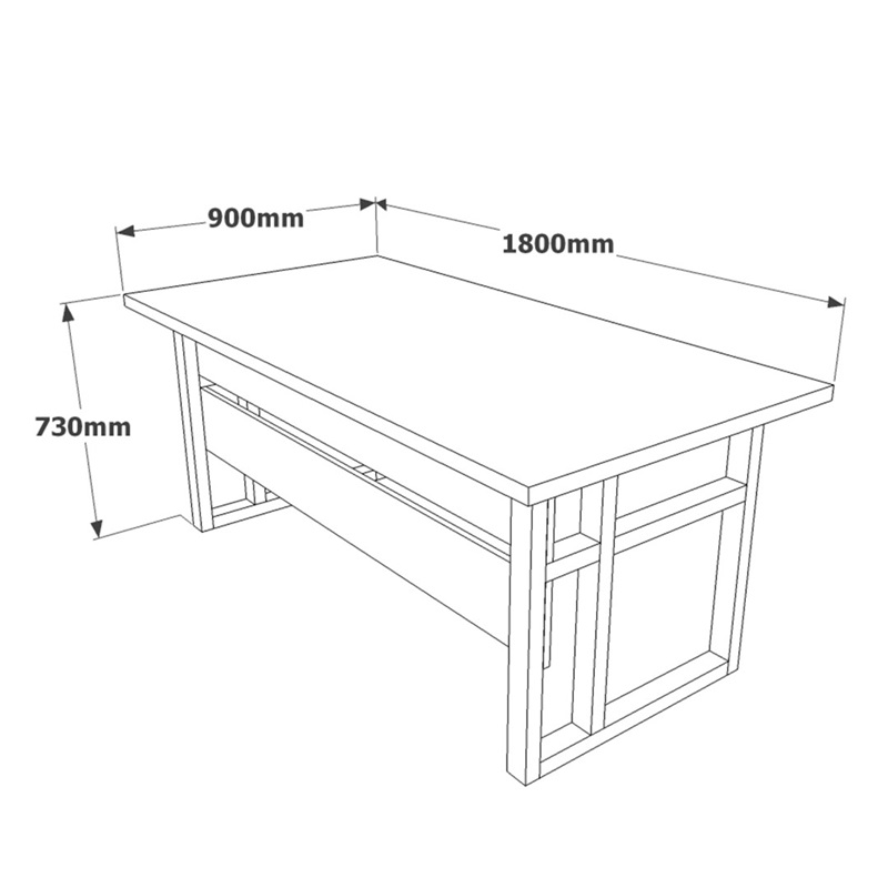 Arredo ufficio moderno scrivania tavolino rovere scuro Wonder