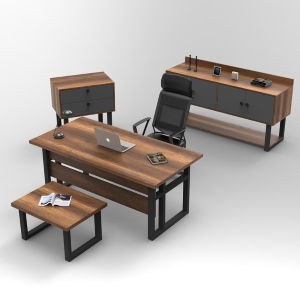 Arredo ufficio moderno completo rovere scuro Wonder-2