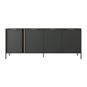 Credenza madia moderna 203xH81 4 ante antracite oro Sky