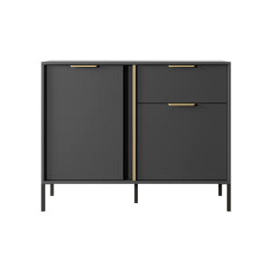 Credenza madia moderna 103xH81 1 cassetto 2 ante antracite oro Sky