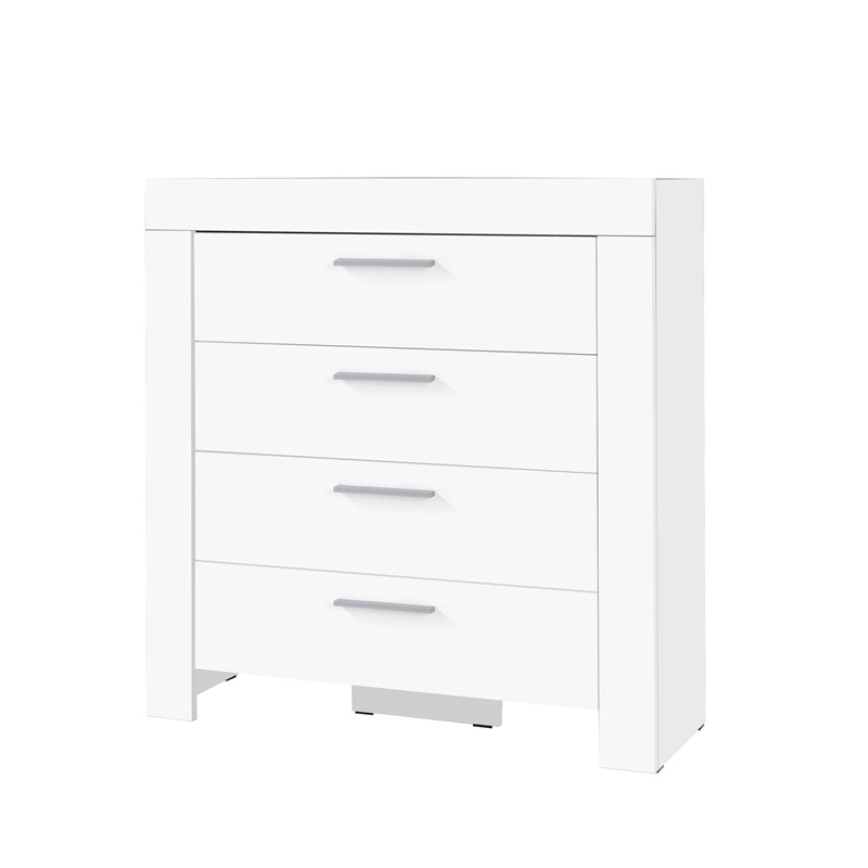 Comò cassettiera moderno 4 cassetti 100xH106 bianco Yuma