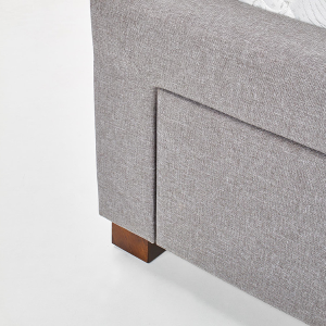 Letto matrimoniale contenitore 160x200 in tessuto grigio cassettoni Venezia