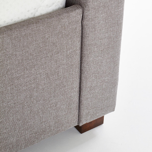 Letto matrimoniale contenitore 160x200 in tessuto grigio cassettoni Venezia