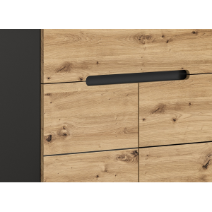 Mobile ingresso moderno appendiabiti 160xH190 cm rovere antracite Anfas