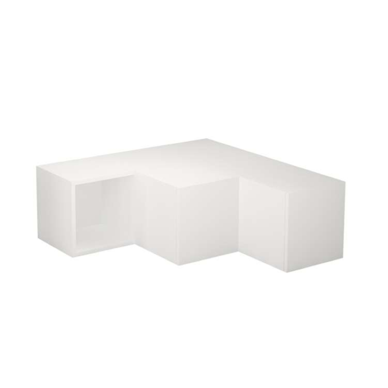 Mobile porta tv moderno design 94xH31 2 cassetti 1 vano bianco Norah