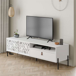 Mobile porta tv moderno design 170xH48 bianco Baobab