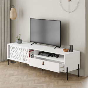 Mobile porta tv moderno design 170xH48 bianco Baobab