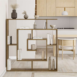 Libreria moderna design soggiorno 125xH129 quercia Maze