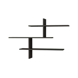 Mensola libreria 123xH80 cm pensile da parete design moderno antracite Iago