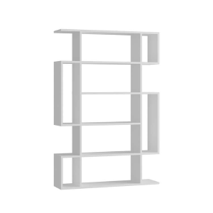 Libreria moderna design soggiorno ufficio 109xH161 bianco Roger-1