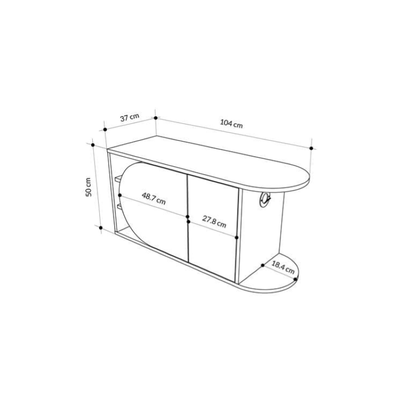 Cassapanca scarpiera moderna 140xH50 ingresso 2 ante rovere bianco Darcey