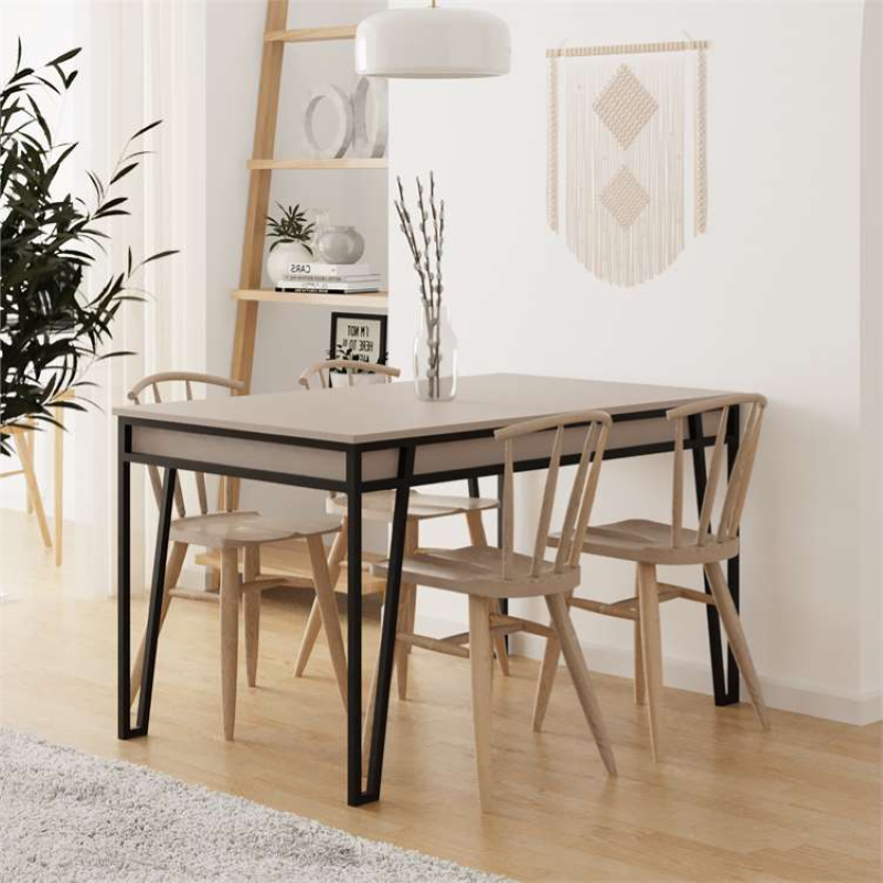 Tavolo allungabile 132/170 da pranzo moderno design tortora Jodi