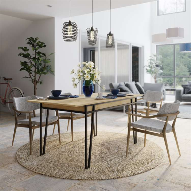 Tavolo allungabile 132/170 da pranzo moderno design rovere Jodi