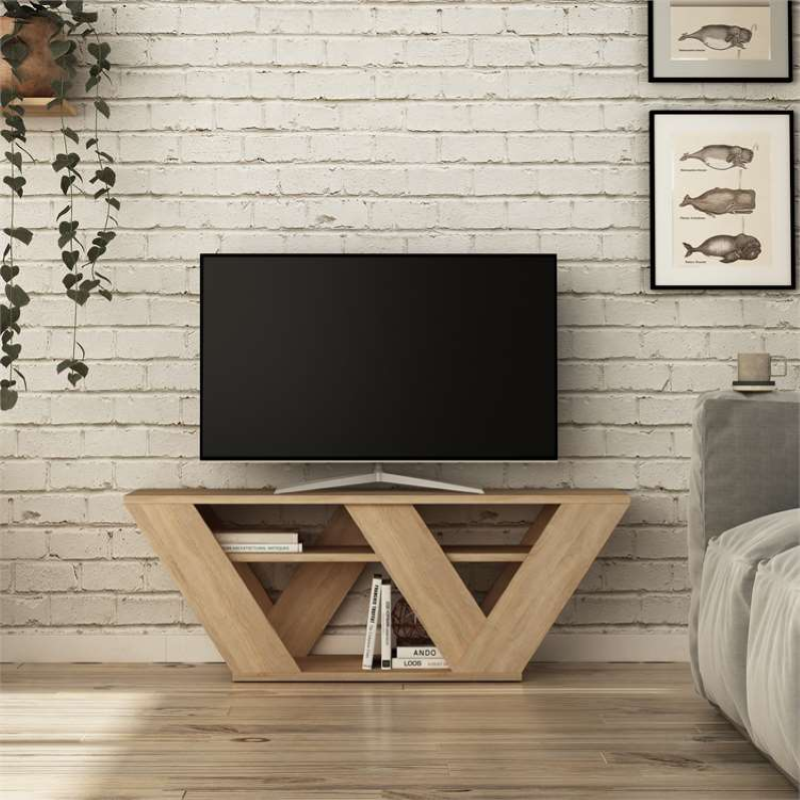 Mobile porta tv moderno 110xH40 cm design rovere Konnor