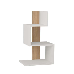 Libreria moderna design 42xH72 cm soggiorno bianco rovere Violin