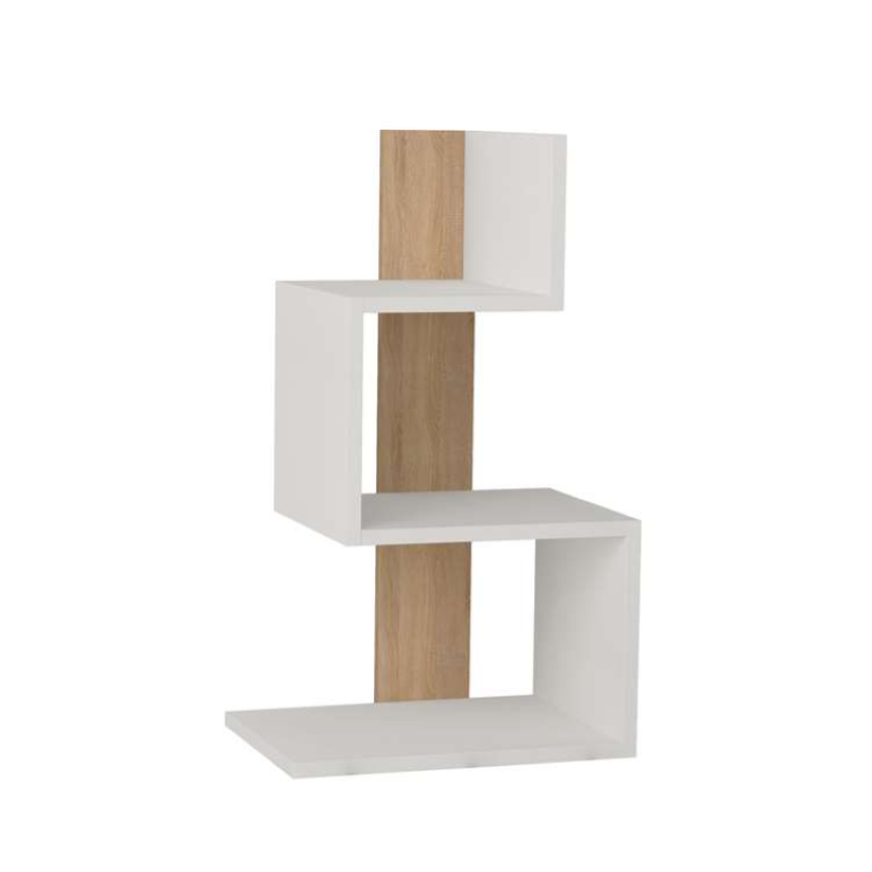 Libreria moderna design 42xH72 cm soggiorno bianco rovere Violin