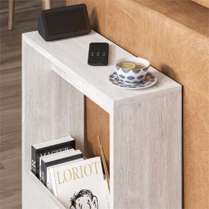 Tavolino soggiorno moderno servitore 55xH60 cm bianco antico Melvin