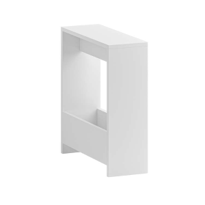 Tavolino soggiorno moderno servitore 55xH60 cm bianco Melvin