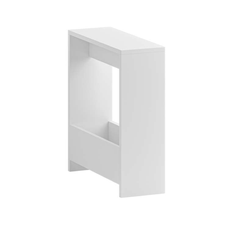 Tavolino soggiorno moderno servitore 55xH60 cm bianco Melvin