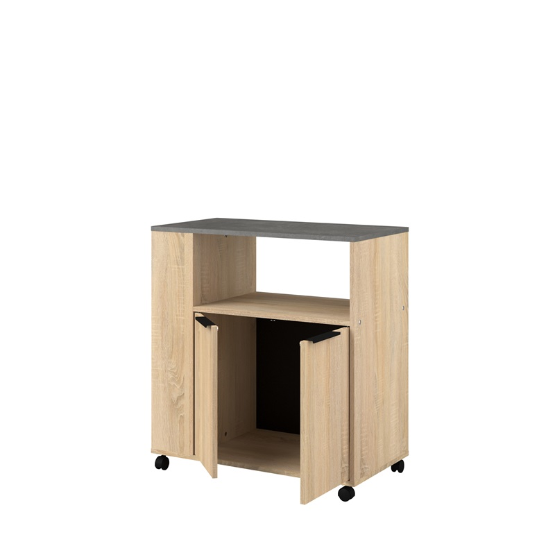 Mobile da cucina dispensa multiuso microonde 75xH80 cm rovere ossido Vinai