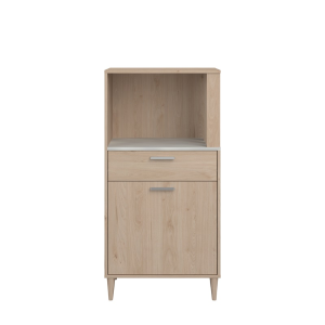 Mobile da cucina dispensa multiuso microonde 60xH120 cm rovere bianco Cooking