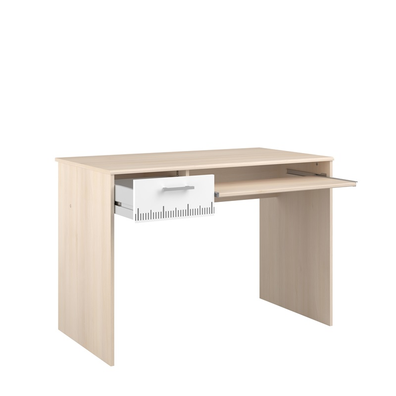 Cameretta completa bambini letto singolo rovere bianco Star-3