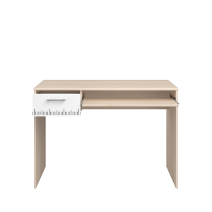 Scrivania moderna ragazzi 108xH75cm 1 cassetto rovere bianco Star
