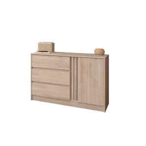 Cameretta completa bambini letto singolo armadio comò rovere Kung-Fu-1