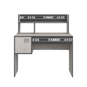 Scrivania moderna studio cameretta bambini 1 anta 1 cassetto grigio antracite Vibes