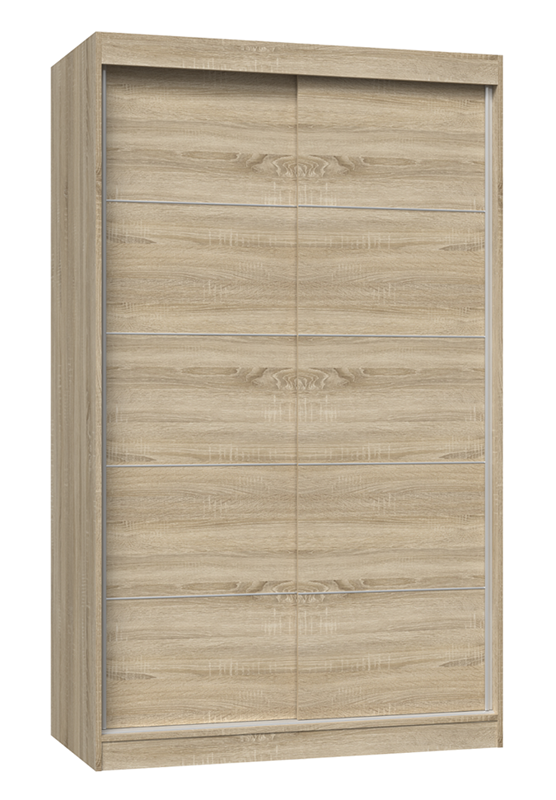 Armadio ante scorrevoli moderno 120xH200 cm rovere Quasar