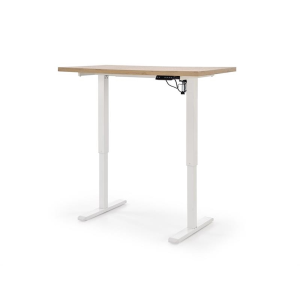 Scrivania regolabile in altezza motorizzate nuova generazione moderna 120xH75-120 ergonomica bianco rovere Works