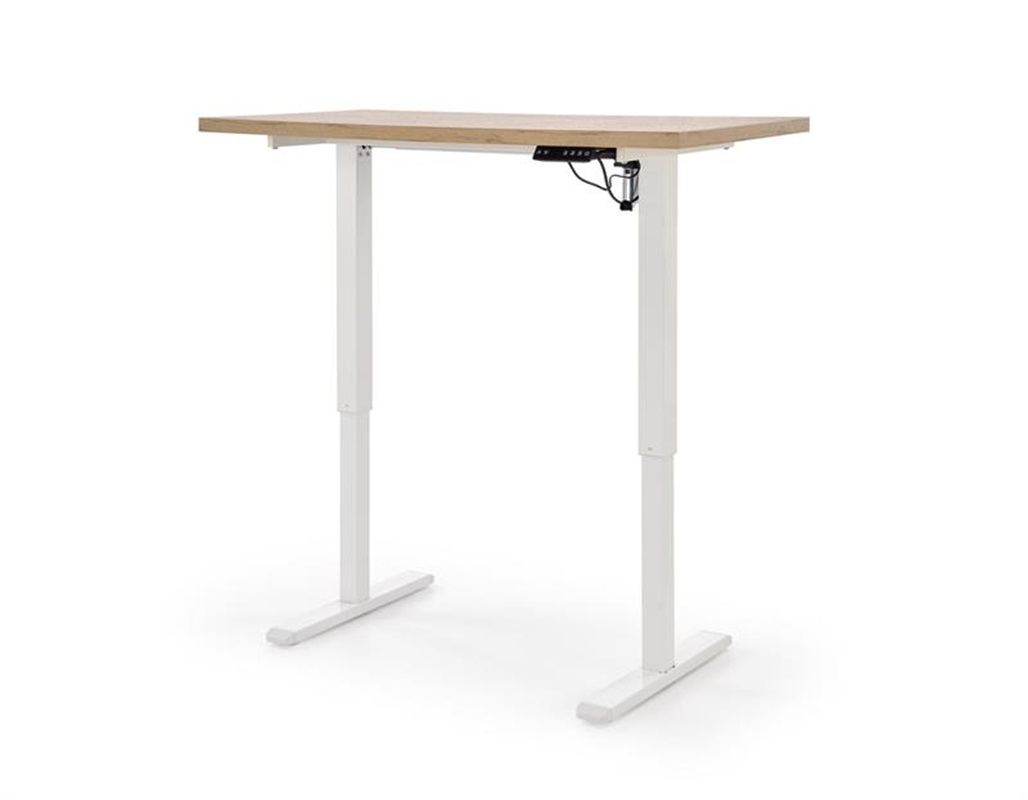 Scrivania regolabile in altezza motorizzate nuova generazione moderna 120xH75-120 ergonomica bianco rovere Works
