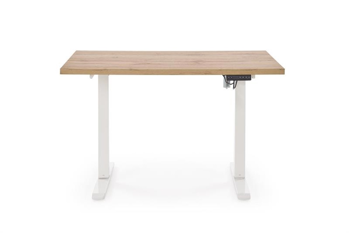 Scrivania regolabile in altezza motorizzate nuova generazione moderna 120xH75-120 ergonomica bianco rovere Works