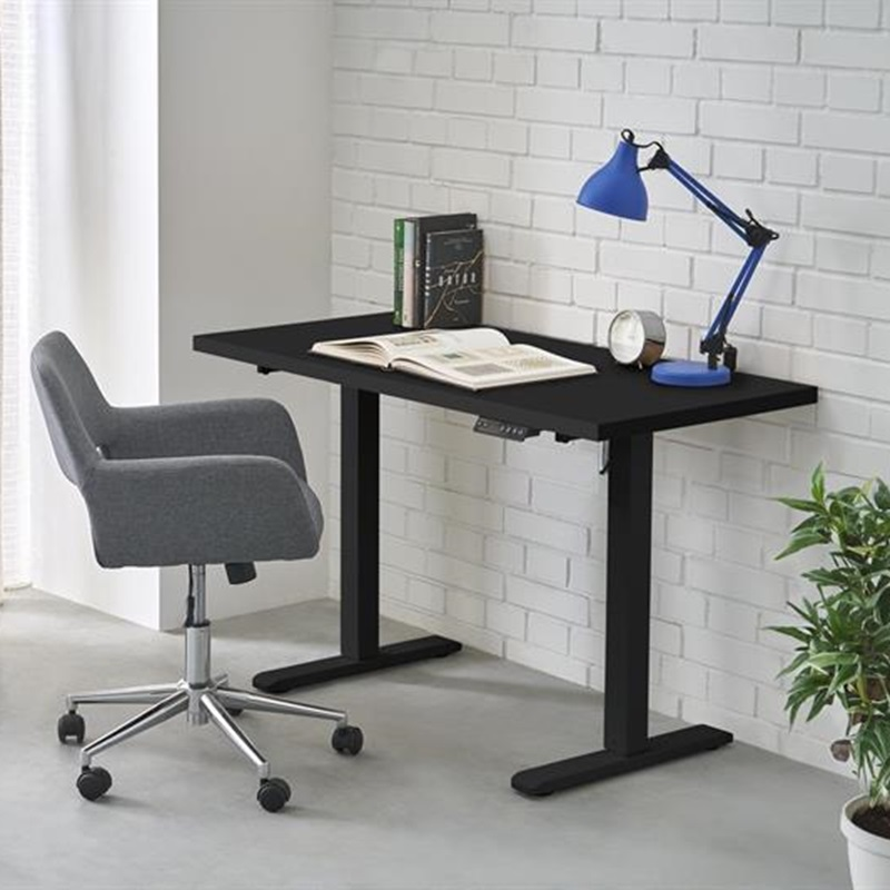 Scrivania regolabile in altezza motorizzate nuova generazione moderna 120xH75-120 ergonomica nero Works