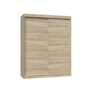 Armadio ante scorrevoli moderno 160xH200 cm rovere Quasar
