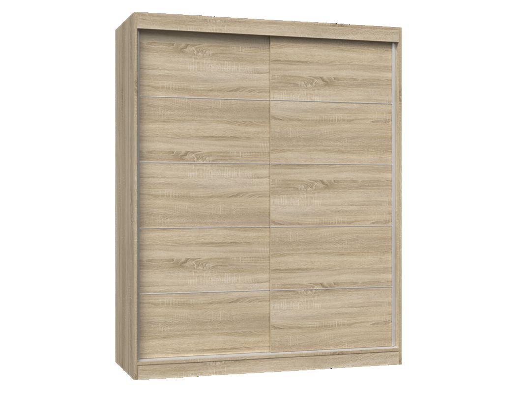 Armadio ante scorrevoli moderno 160xH200 cm rovere Quasar