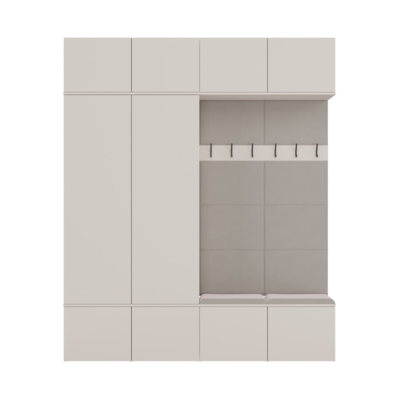 Mobile ingresso moderno 200xH238 cm cassapanca beige Berlino