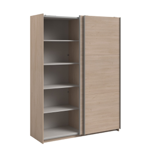 Armadio ante scorrevoli moderno 148xH203 cm rovere Roy