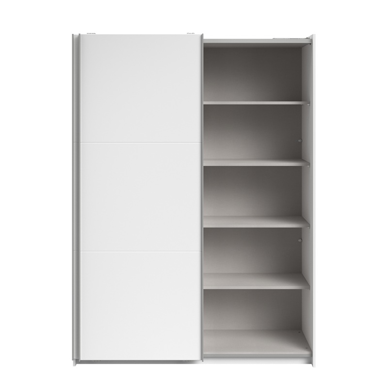 Armadio ante scorrevoli moderno 148xH203 cm bianco Roy