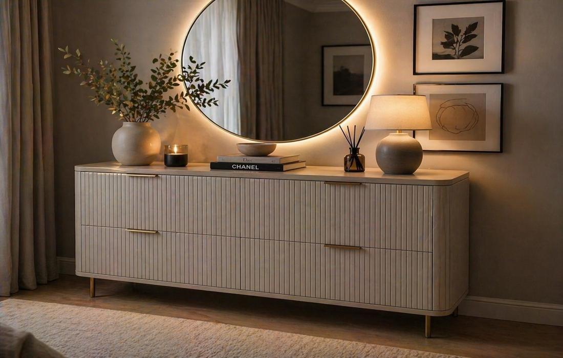 Cosa mettere sul comò della camera da letto moderna