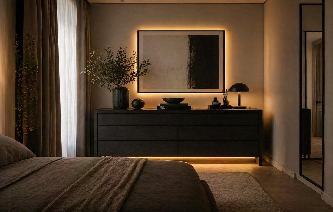 Cosa mettere sul comò della camera da letto moderna