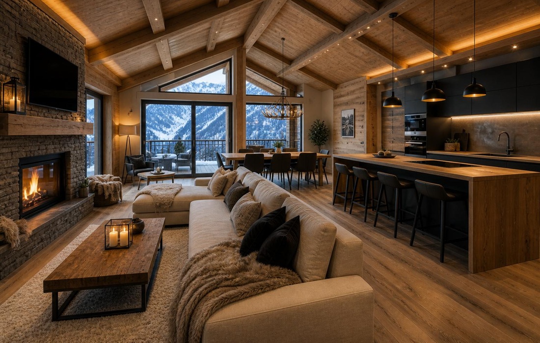 Come arredare una casa in montagna: stile chalet moderno